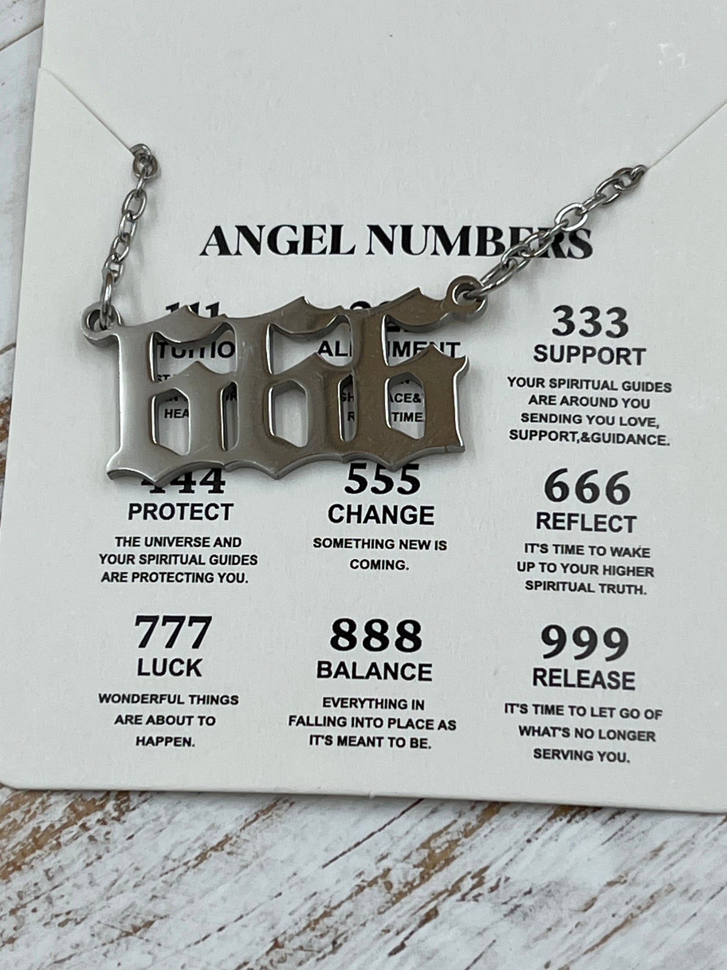 666 Angel Number Necklace - Silver